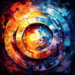 Portraying a question tarot reading with tarot cards and floating question marks