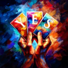 Portraying a question tarot reading with tarot cards and floating question marks