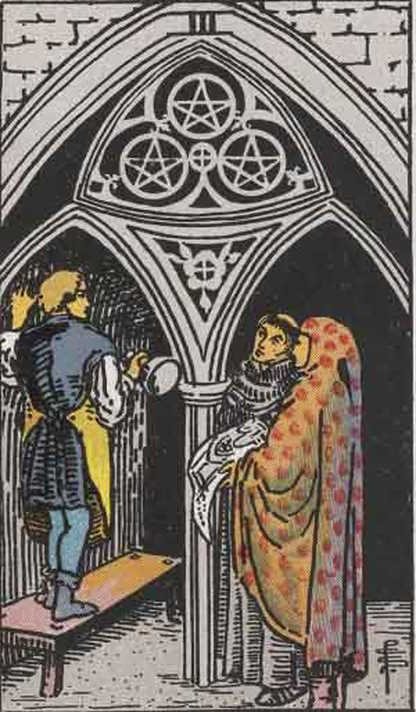 Three of Pentacles Tarot Card