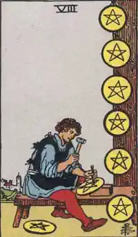 Eight of Pentacles Tarot Card