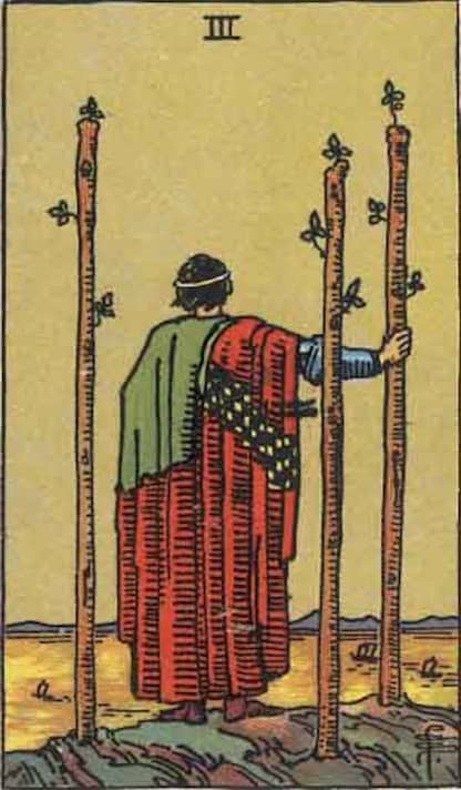 Three of Wands Tarot Card